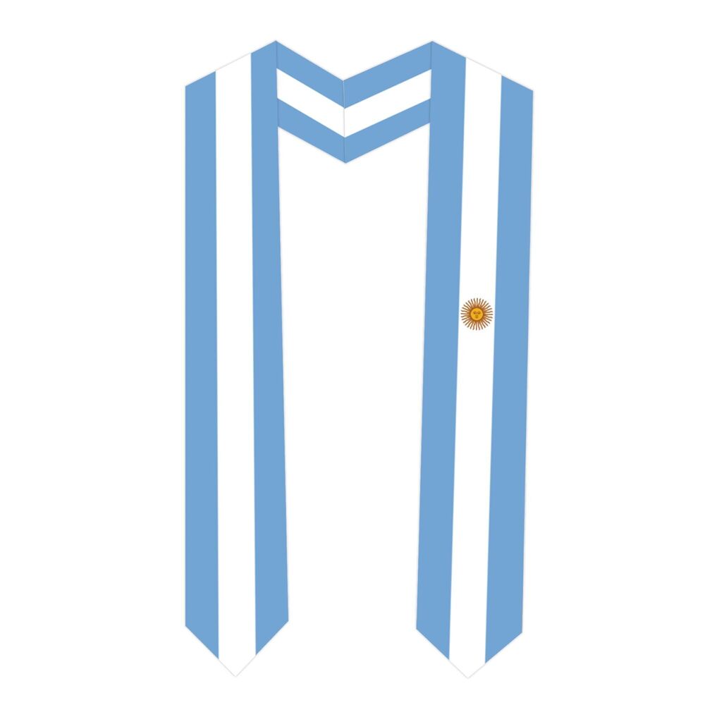 2320 Argentina Flag Graduation Sash Satin Scarf 72" Stole for Abroad